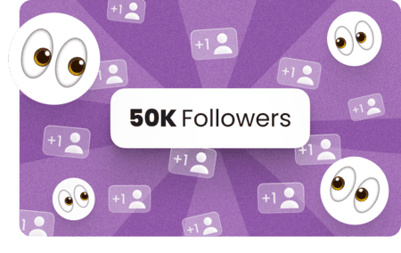 50K Followers growth illustration